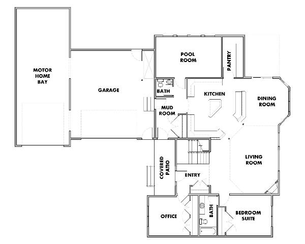 4 Bed 3 5 Bath Office Bonus Room 2 Car Garage Motorhome Bay 2 Story House Plan